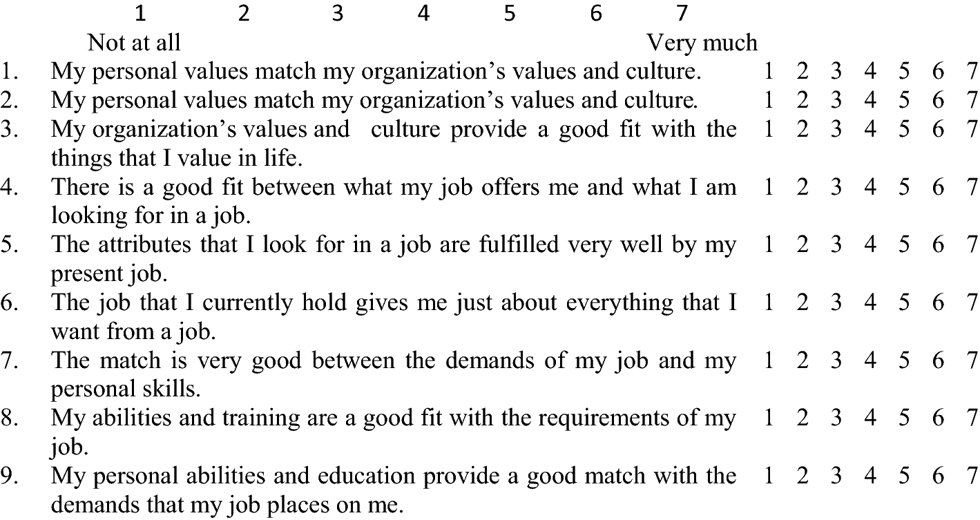 Personal Aspirations, PersonEnvironment Fit, Meaning in Work, and