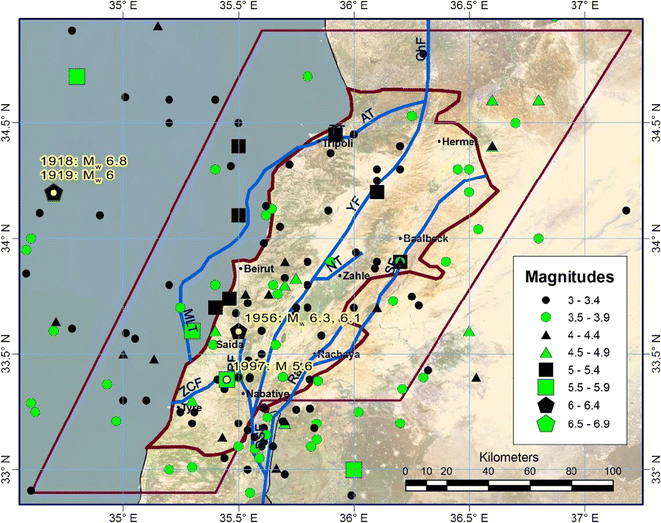 Reevaluation and updating of the seismic hazard of Lebanon SpringerLink