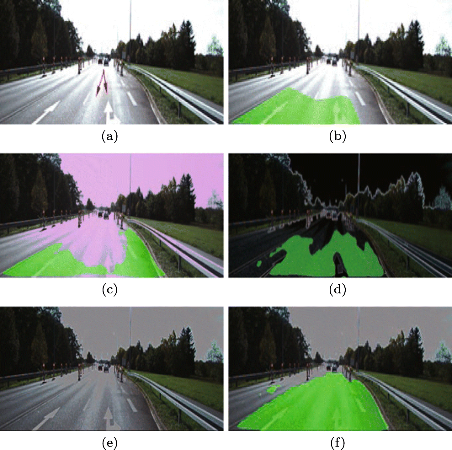 Efficient road specular reflection removal based on gradient properties