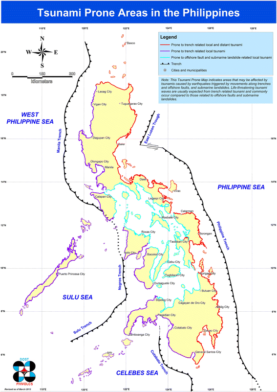 Tsunami simulation due to seaquake at Manila Trench and Sulu Trench ...