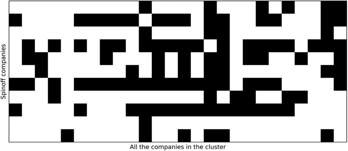 Spinoffs And Tie Formation In Cluster Knowledge Networks - 