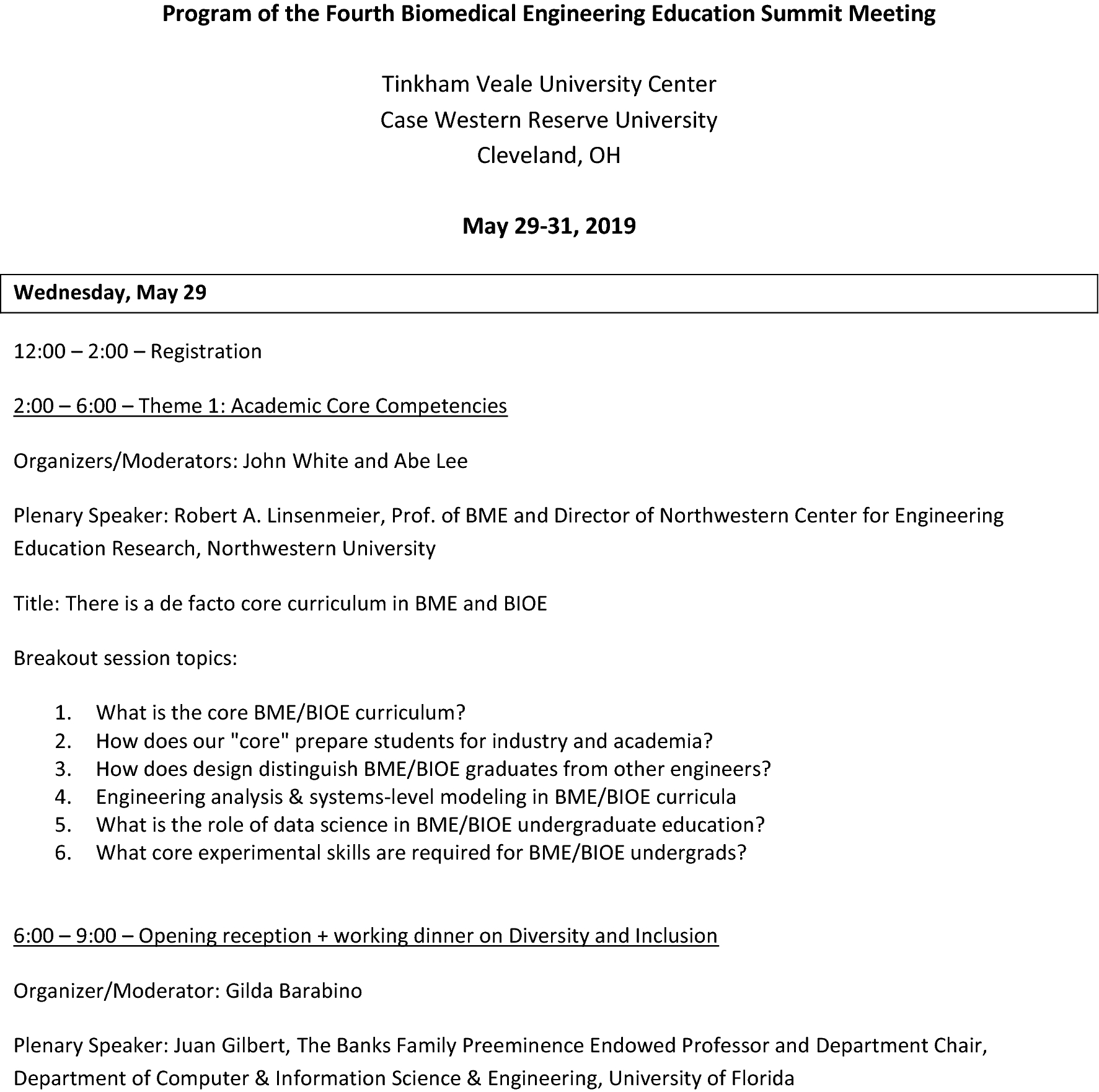 Announcing The Fourth Biomedical Engineering Education