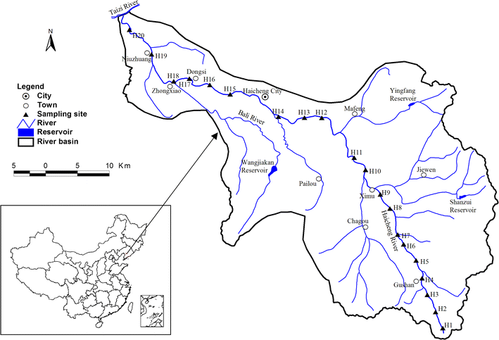 Spatial characteristics of surface water quality in the Haicheng River ...