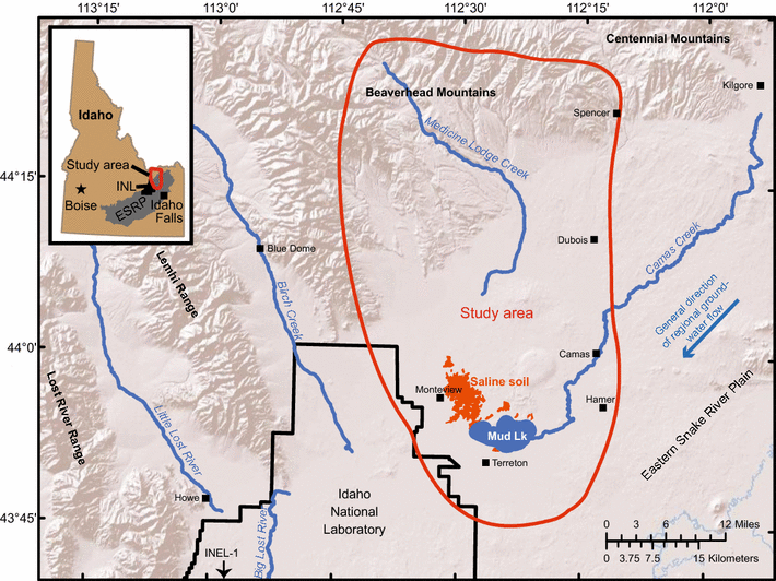 Geochemical evolution of groundwater in the Mud Lake area, Eastern