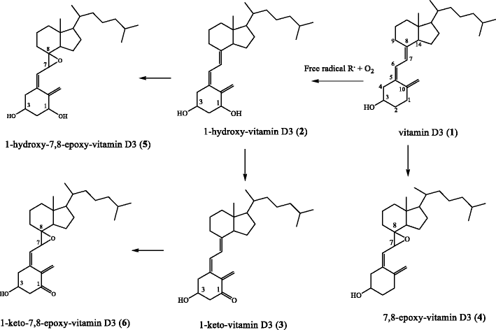 Identification Of Vitamin D3 Oxidation Products Using High