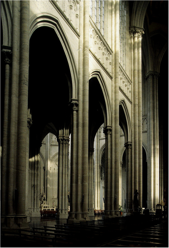 1851 French Architectural Print Church Cathedral Transept Capitals Columns Plan Art Prints
