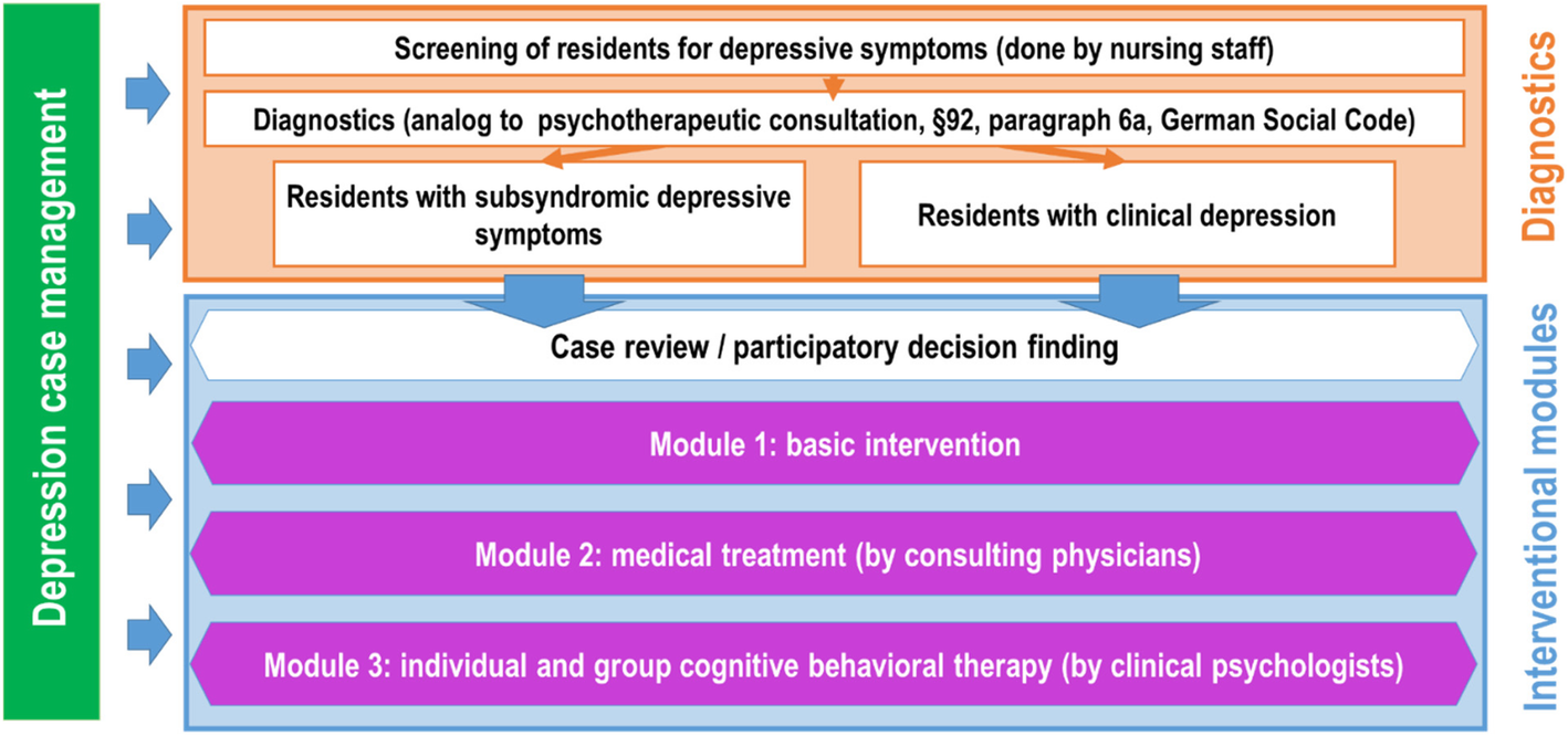 depression in the nursing home a cluster randomized stepped wedge study to probe the effectiveness of a novel case management approach to improve treatment the davos project springerlink