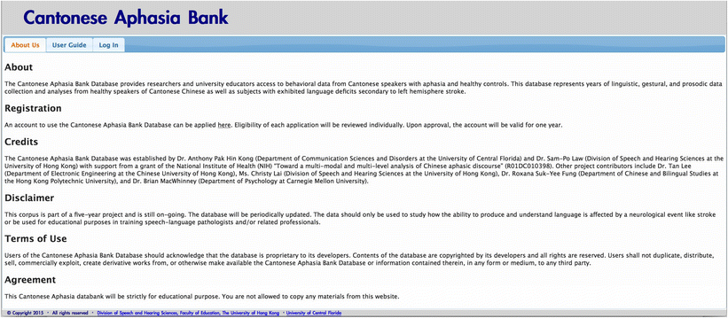 Cantonese Aphasiabank An Annotated Database Of Spoken - 