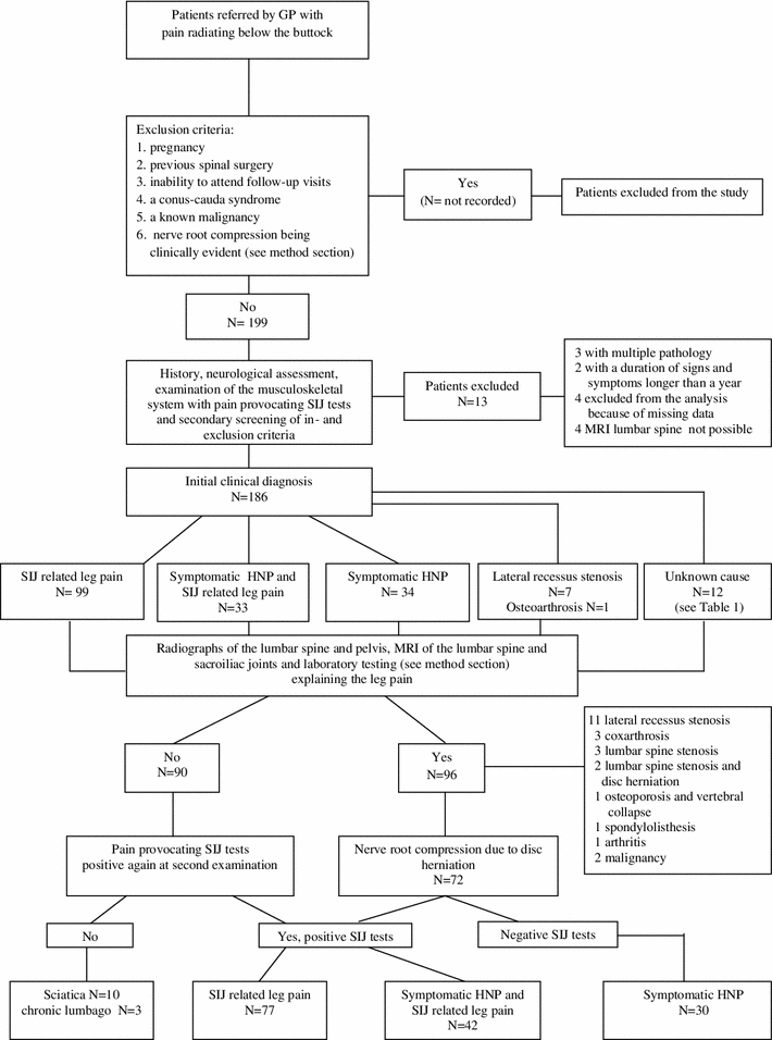 Sciaticalike symptoms and the sacroiliac joint clinical features and