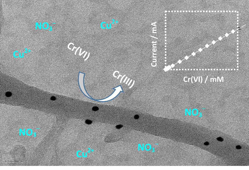 Electrochemical detection of Cr(VI) with carbon nanotubes decorated