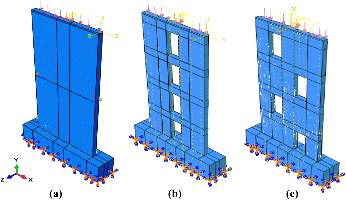Strengthening of reinforced concrete shear walls with openings using