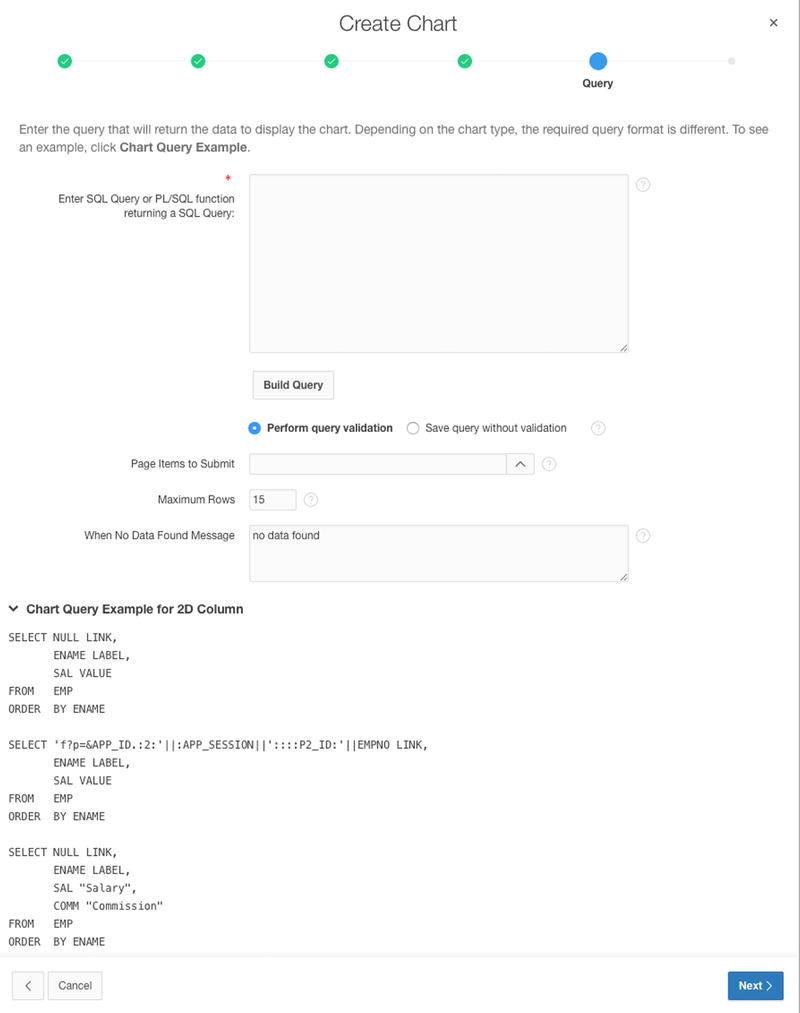 Oracle Apex Chart Link Example