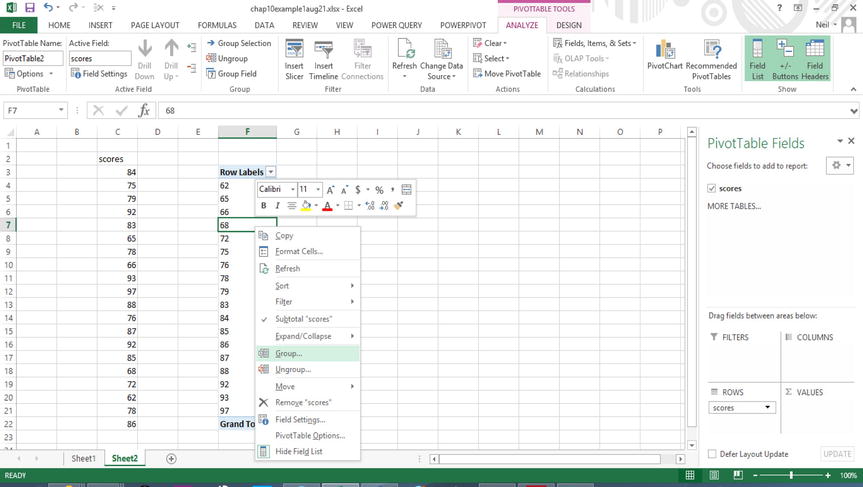 Statistical Calculations
