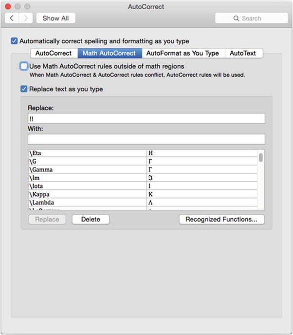 You Type Check Box On The Math AutoCorrect Tab Open Image In New Window
