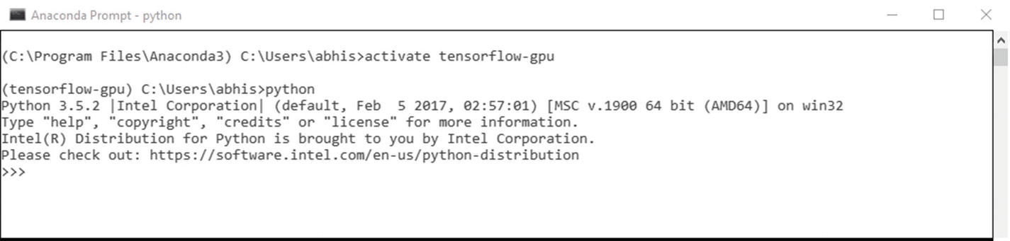 intel python tensorflow