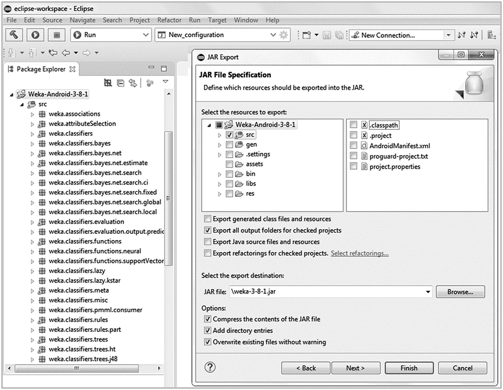 weka jar import classpath