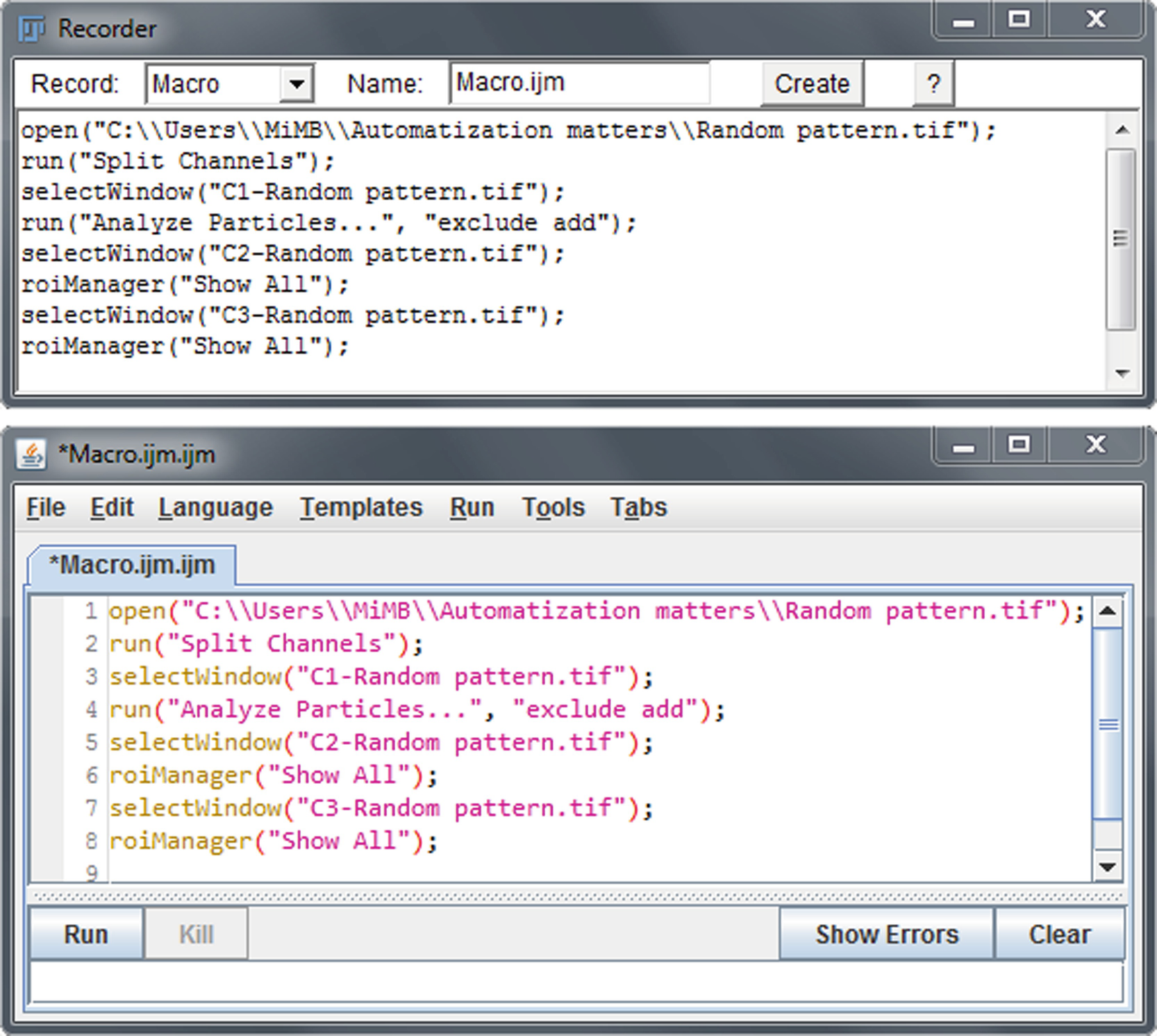 Introduction To Imagej Macro Language In A Particle Counting