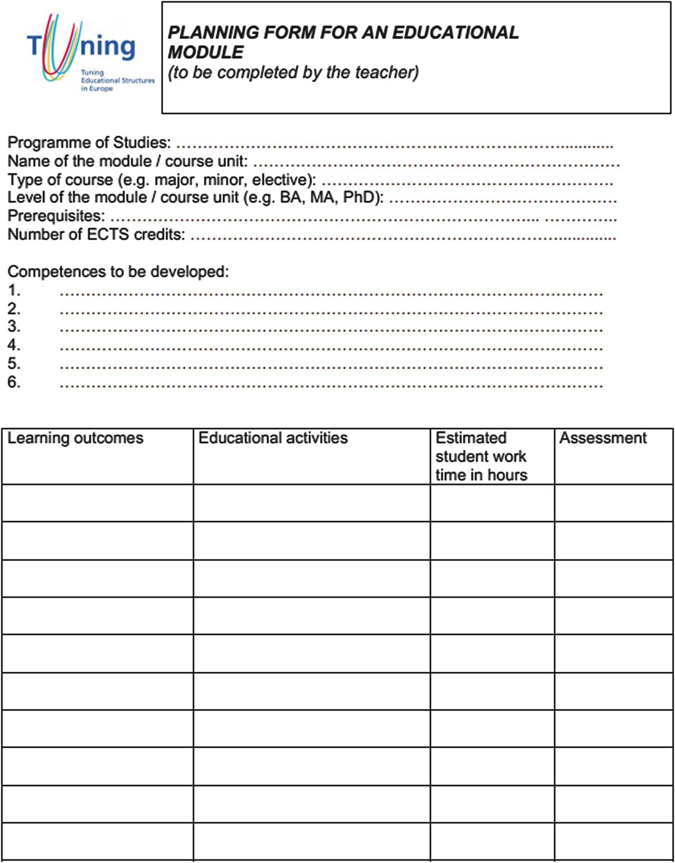 The Infrastructure Of The Bologna Process Standards As - 