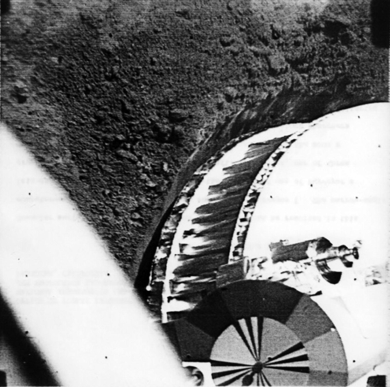 The Surveyor Lunar Landing Mission Springerlink - fig 4 2 footpad of surveyor 1 imprinting lunar