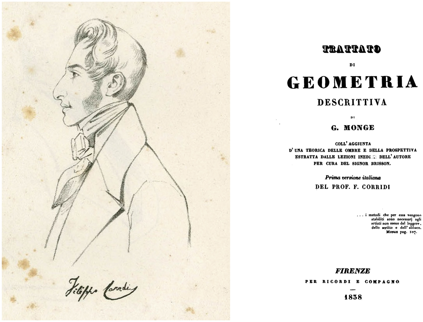 Descriptive Geometry In Italy In The Nineteenth Century