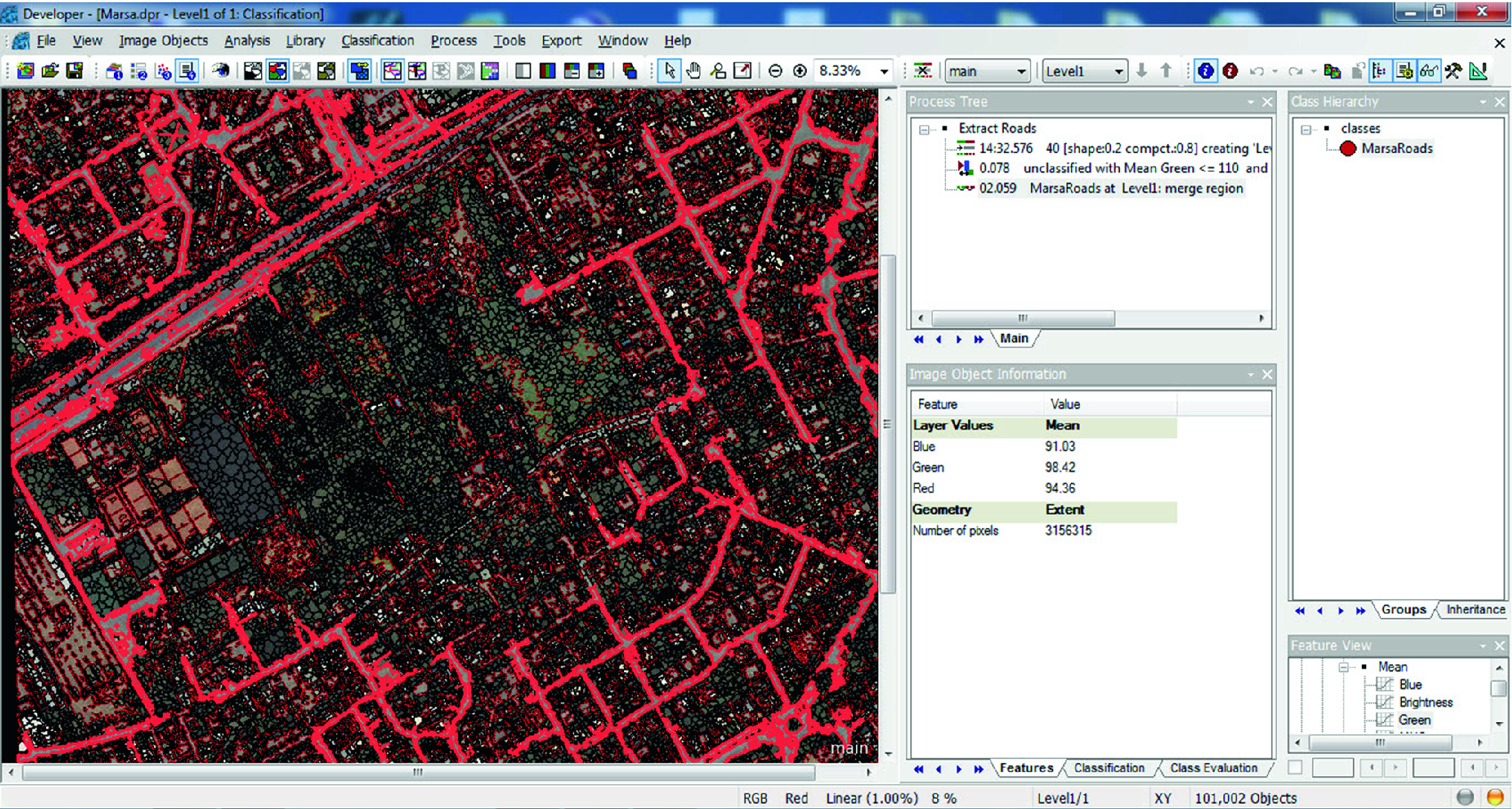 Using Aerial Photography For Semi Automatic Extraction Of Road