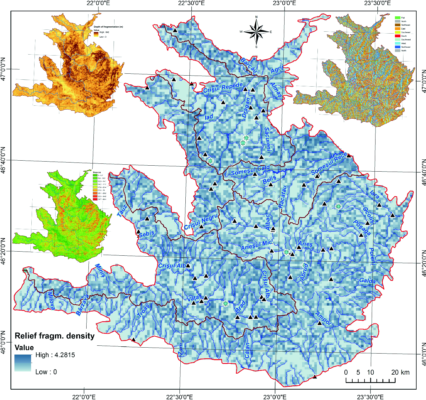 Water Resources From Apuseni Mountains Major Coordinates