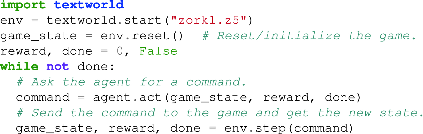 Textworld A Learning Environment For Text Based Games Springerlink