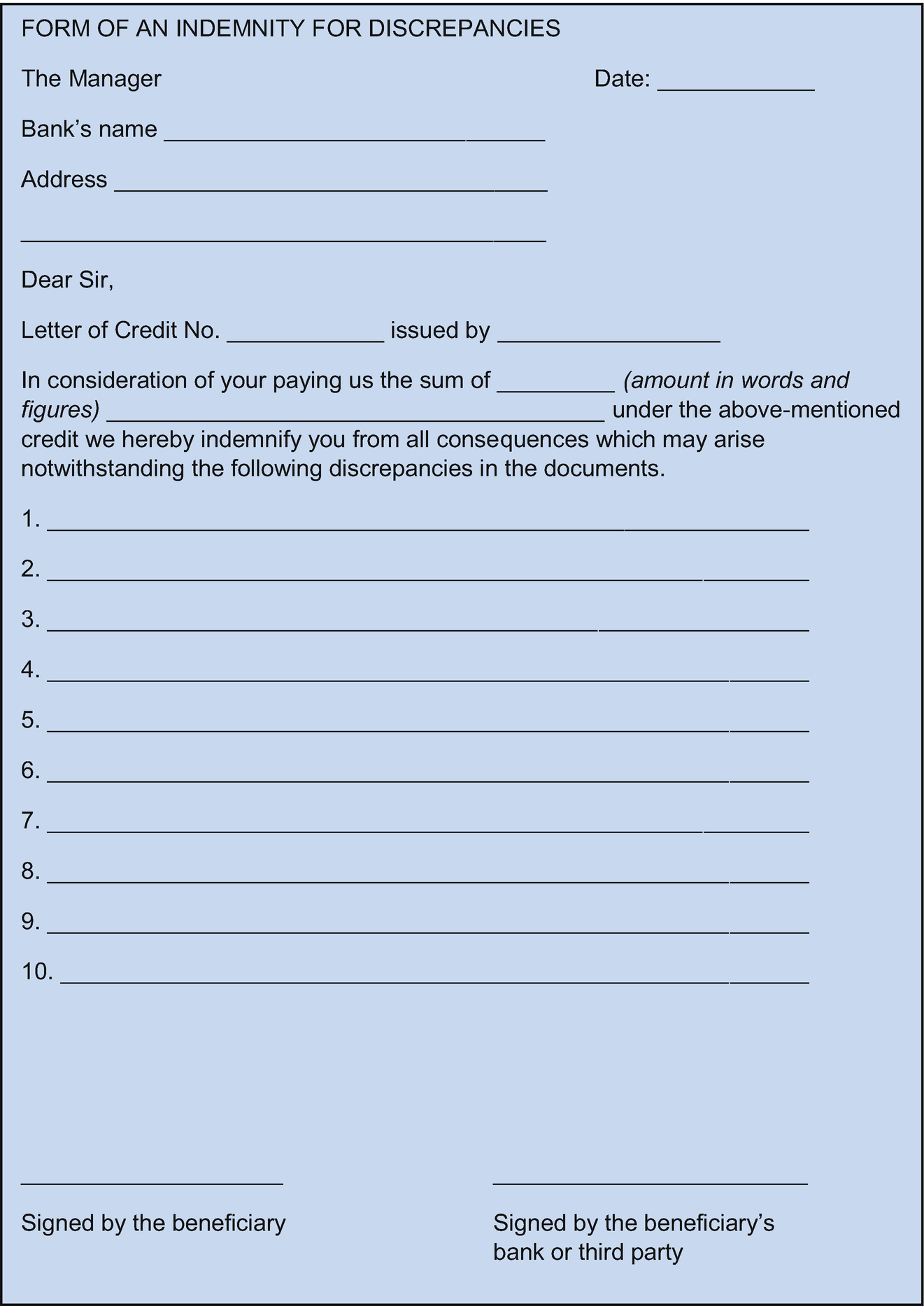 Negotiation of Documents  SpringerLink Pertaining To trade finance loan agreement template