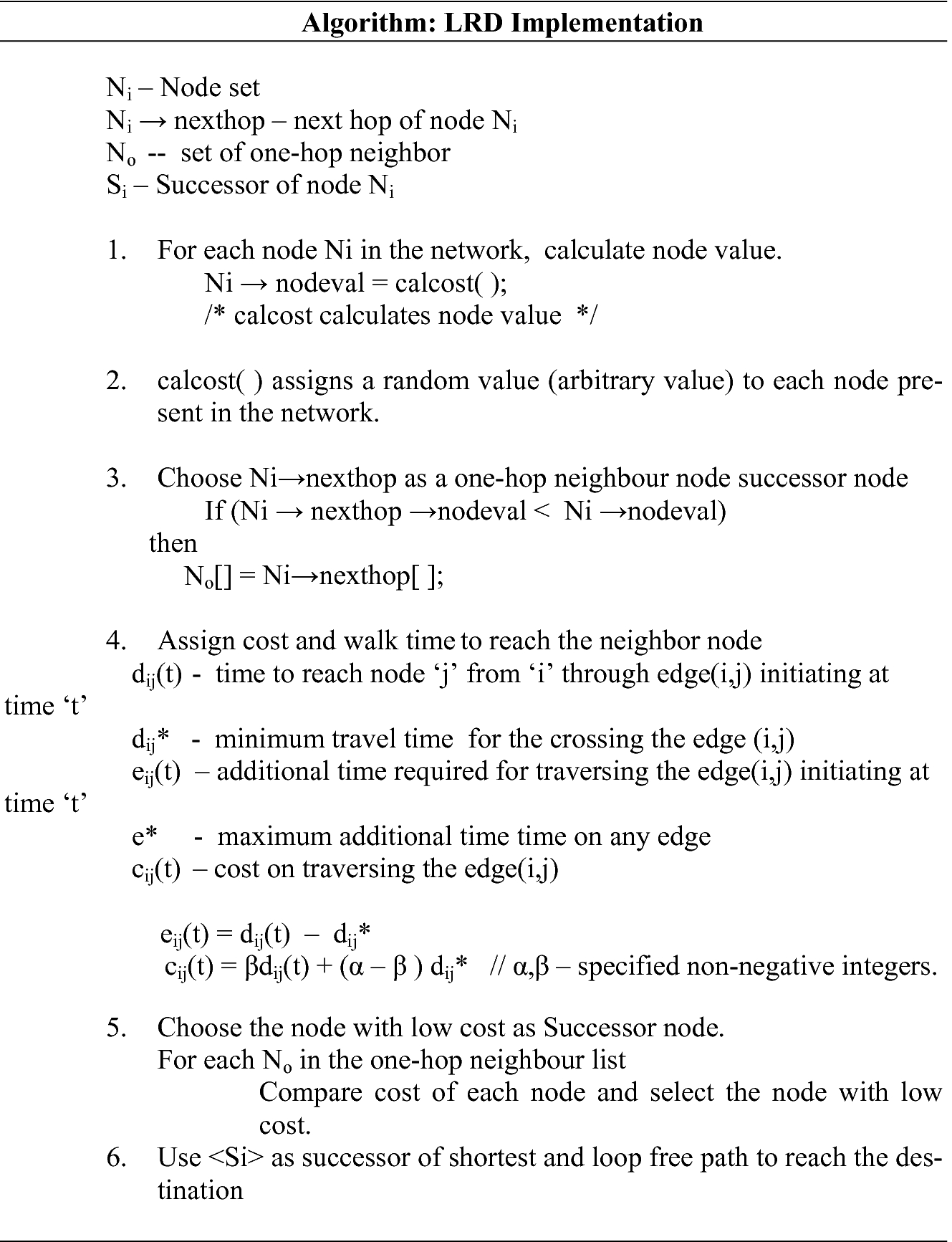 Lrd Loop Free Routing Using Distributed Intermediate Variable In Mobile Adhoc Network Springerlink