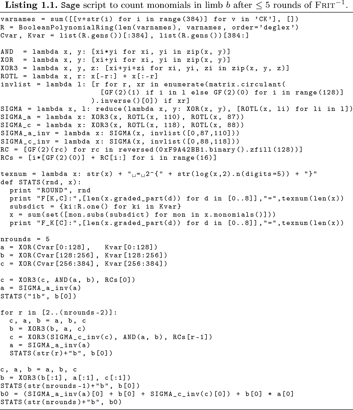 Algebraic Cryptanalysis Of Variants Of Frit Springerlink