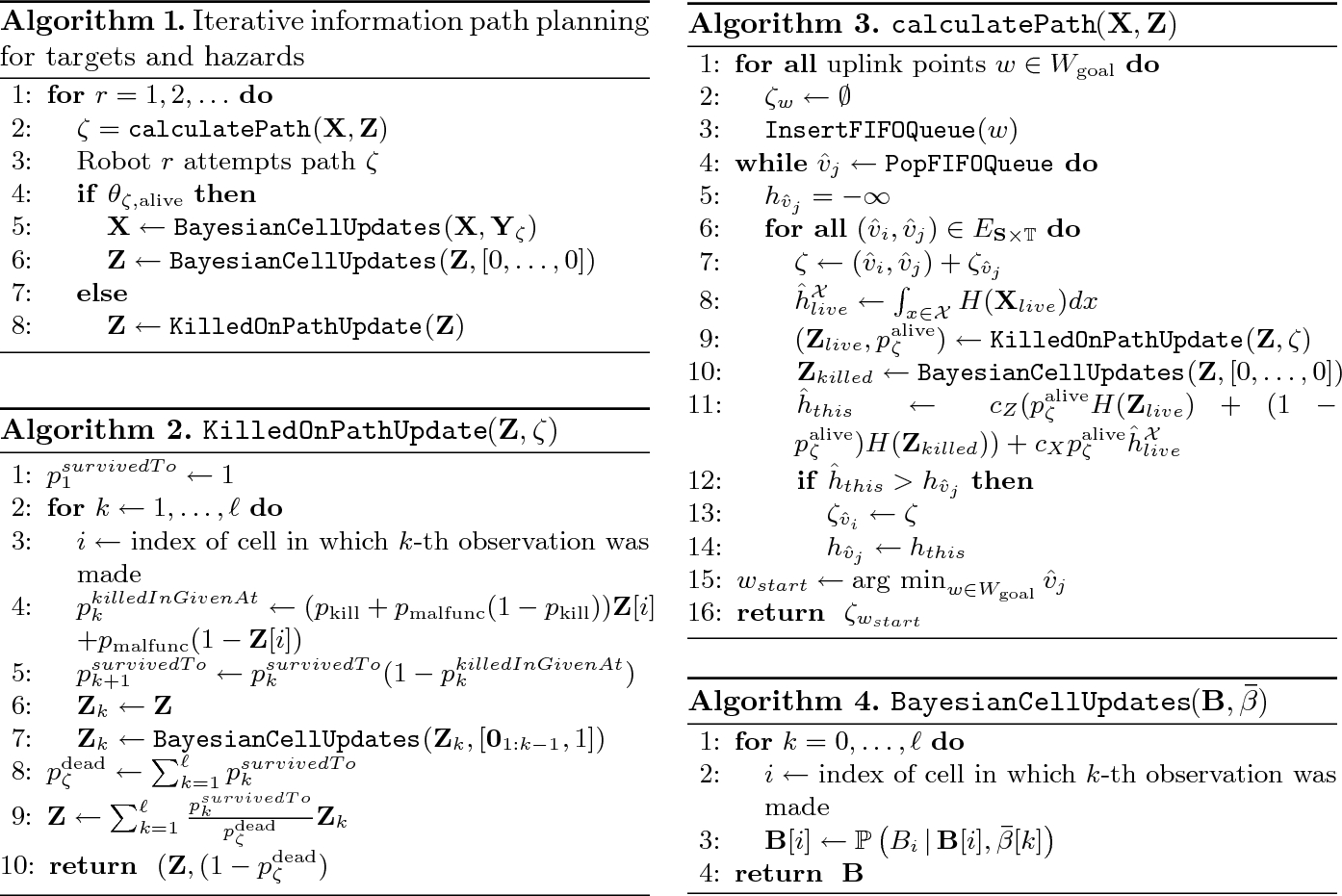 Path Planning For Information Gathering With Lethal Hazards And No Communication Springerlink