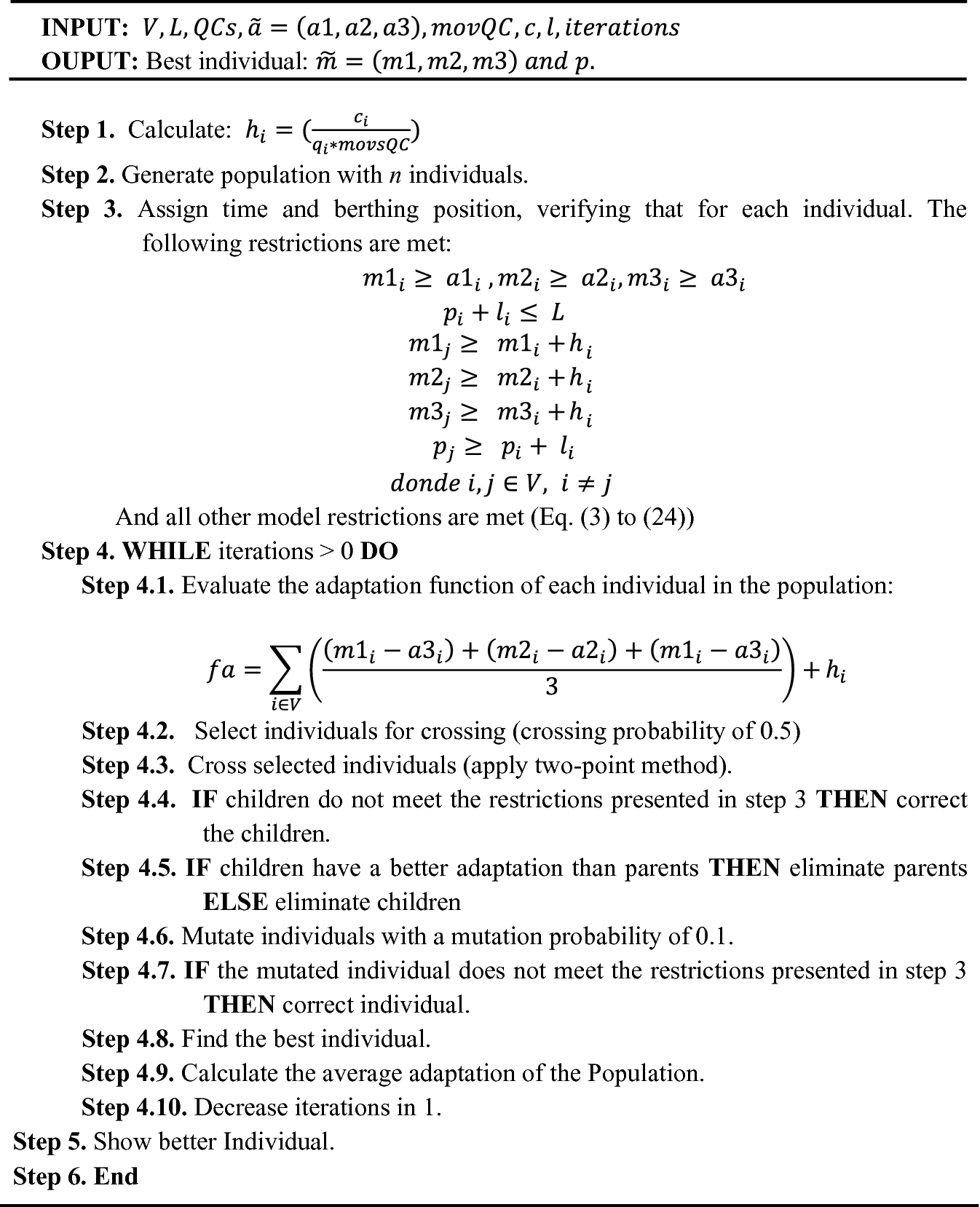 A Genetic Algorithm For Bap Qcap With Imprecision In The Arrival Of Vessels Springerlink