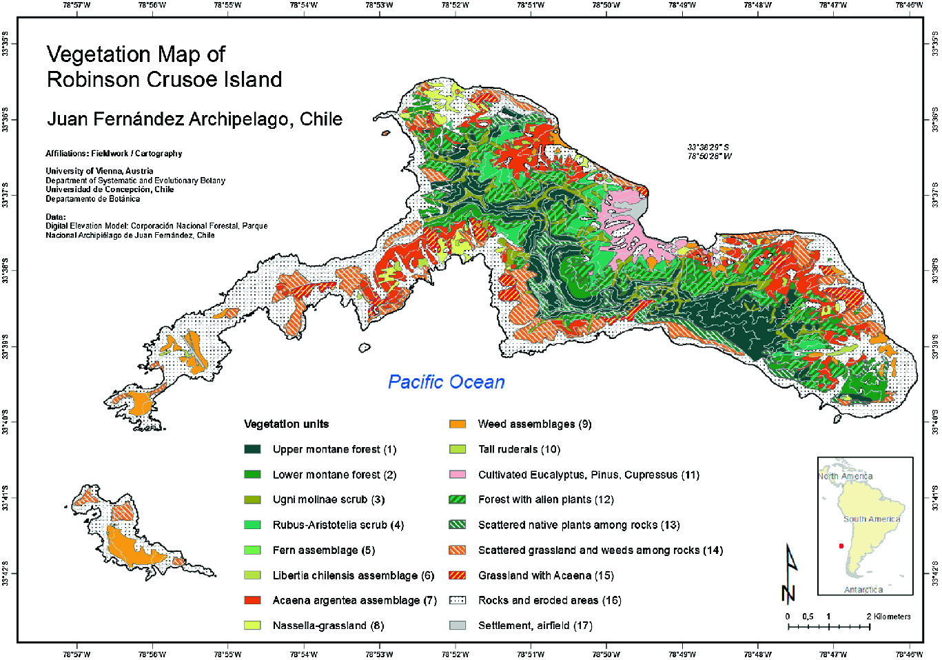 Isla Robinson Crusoe Island Plan Profile Juan Fernandez Chile