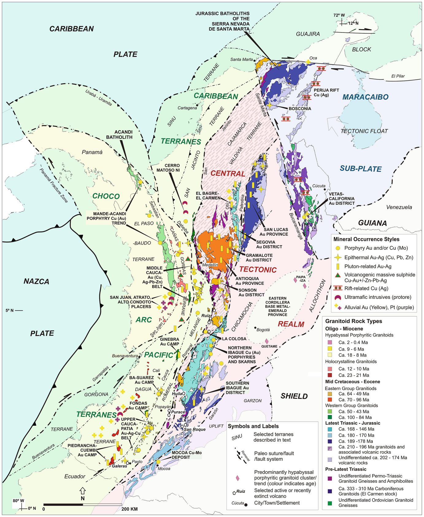 Phanerozoic Metallogeny In The Colombian Andes A Tectono Magmatic Analysis In Space And Time Springerlink