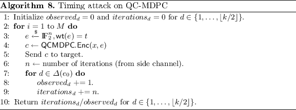 Qc Mdpc A Timing Attack And A Cca2 Kem Springerlink