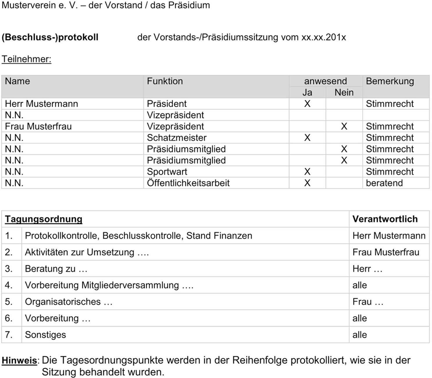 Vereinsstandards Springerlink