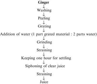 Ginger Processing Flow Chart