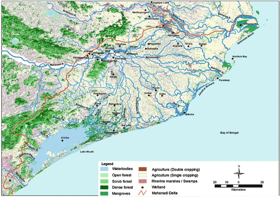 Mahanadi map in odisha