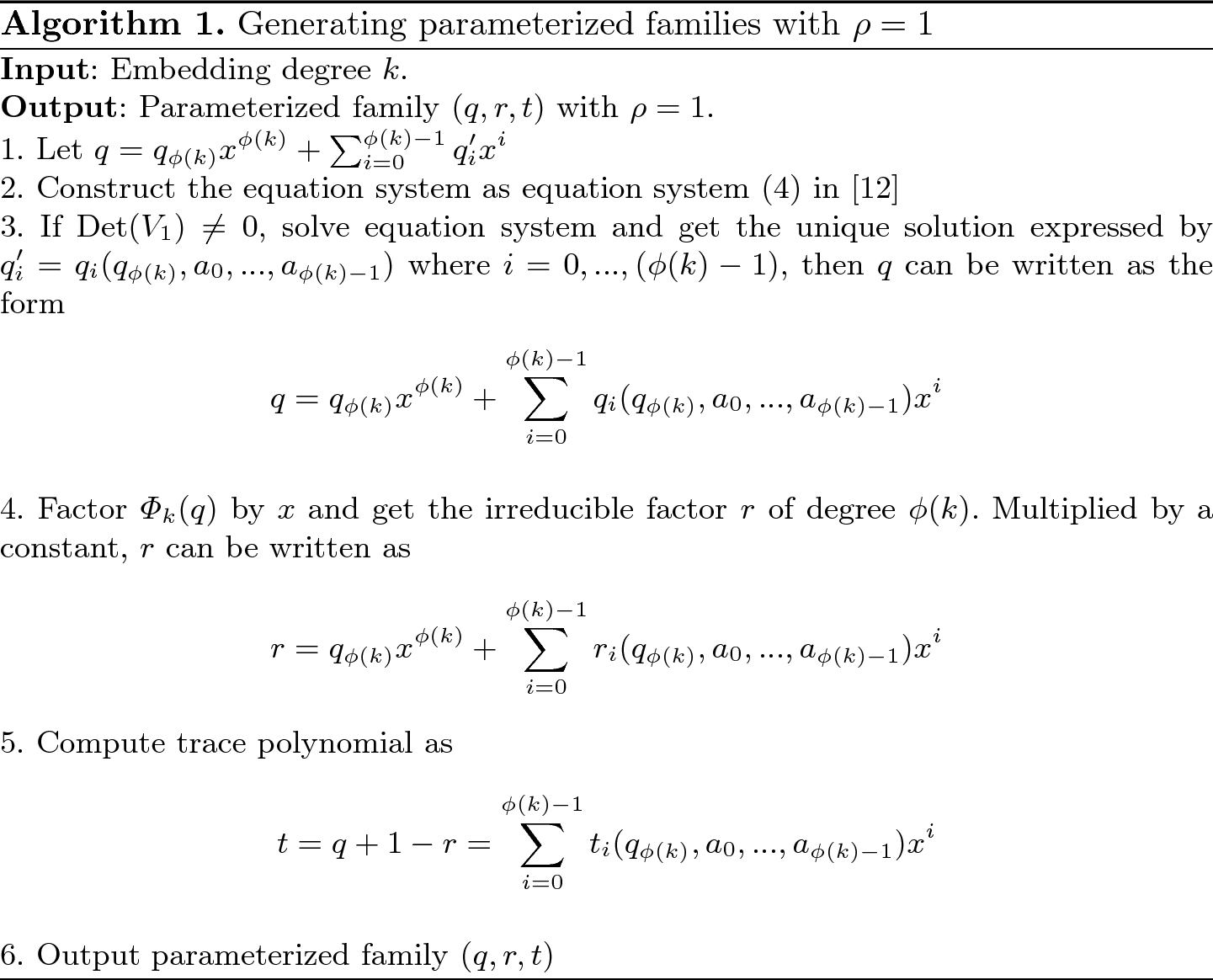 On Constructing Prime Order Elliptic Curves Suitable For Pairing Based Cryptography Springerlink