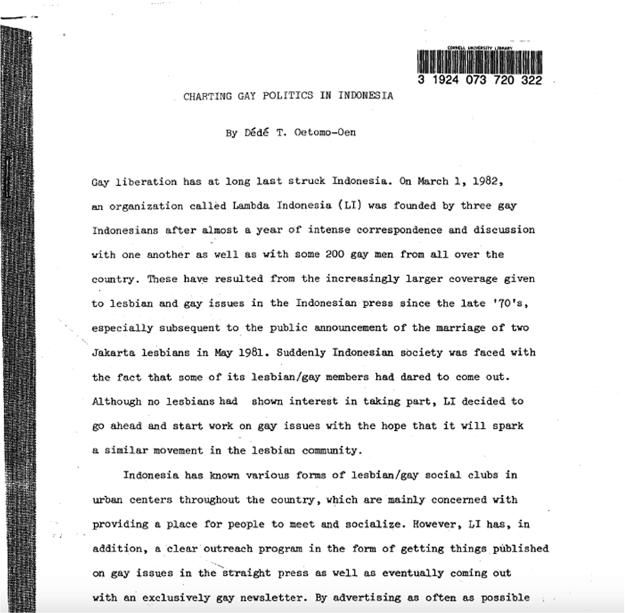 Intimate Nostalgia Emerging Gay Activism And Technologies Of