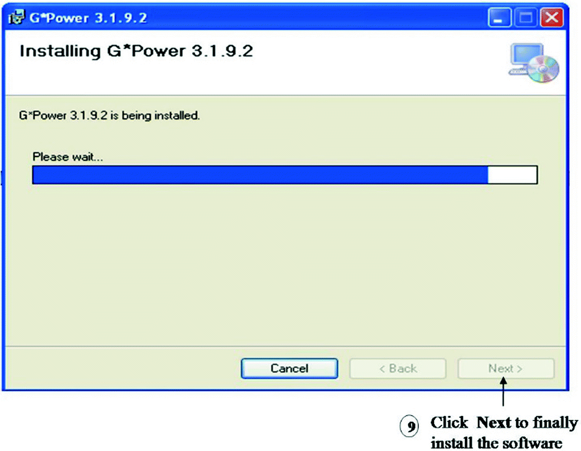 Use Of G Power Software Springerlink