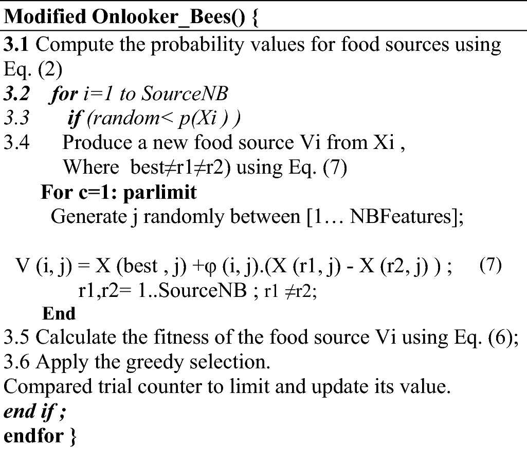 Adapted Search Equations Of Artificial Bee Colony Applied To Feature Selection Springerlink