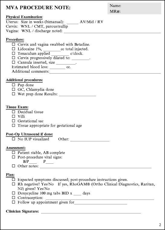 Manual Vacuum Aspiration (MVA) Abortion SpringerLink