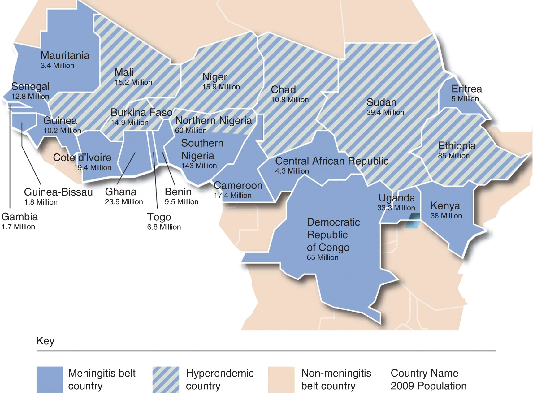 meningitis belt kenya Disease Burden from Group A Neisseria meningitidis Meningitis in Hyperendemic Countries of the ...