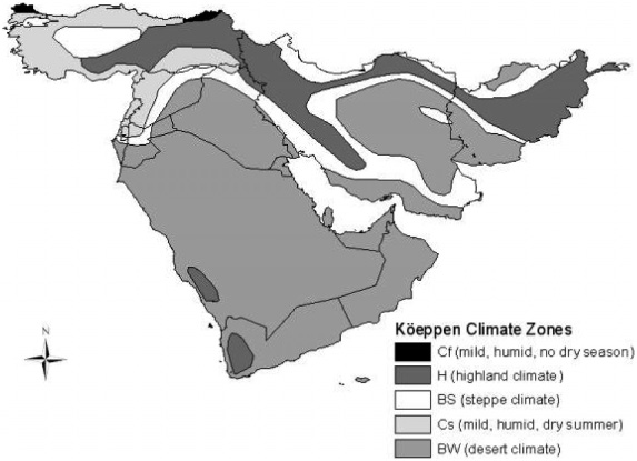 Southwest Asia Climate Map Asia, Climate Of Southwest | Springerlink