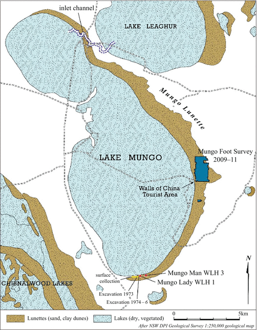 Lake Mungo Australia Map Lake Mungo, Archaeology Of | Springerlink