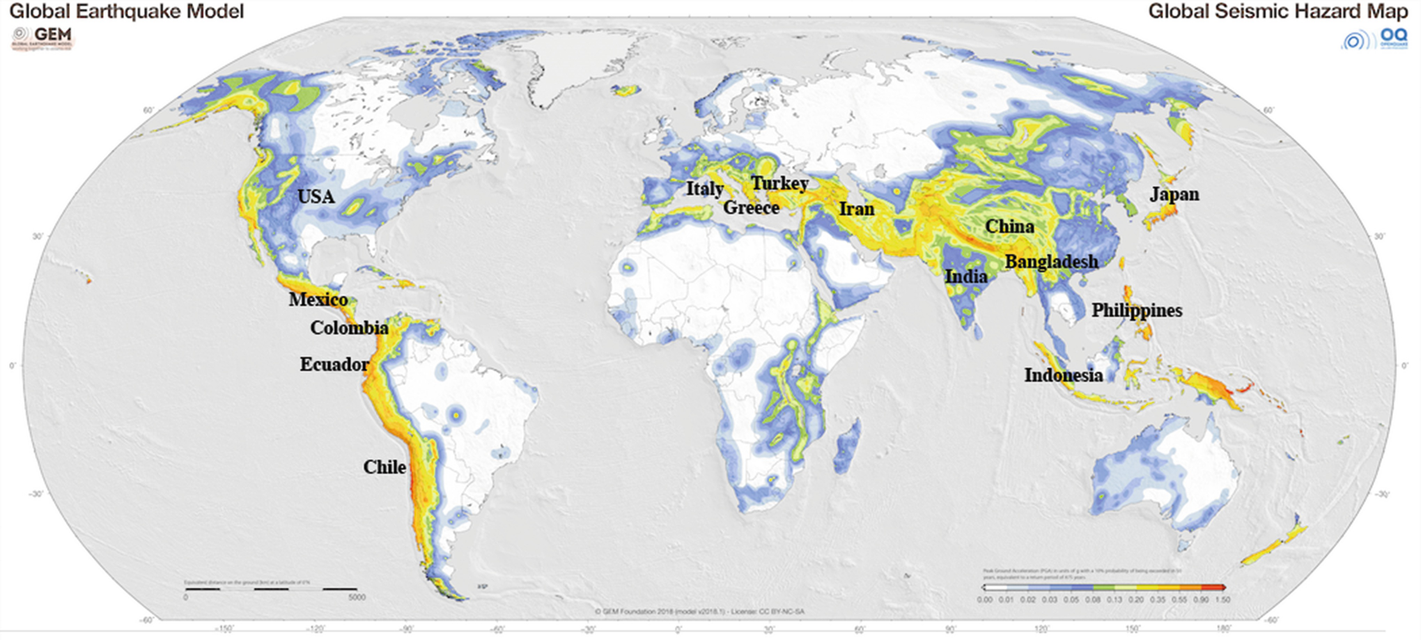 Global Earthquake Risk Map Seismology, Global Earthquake Model | Springerlink