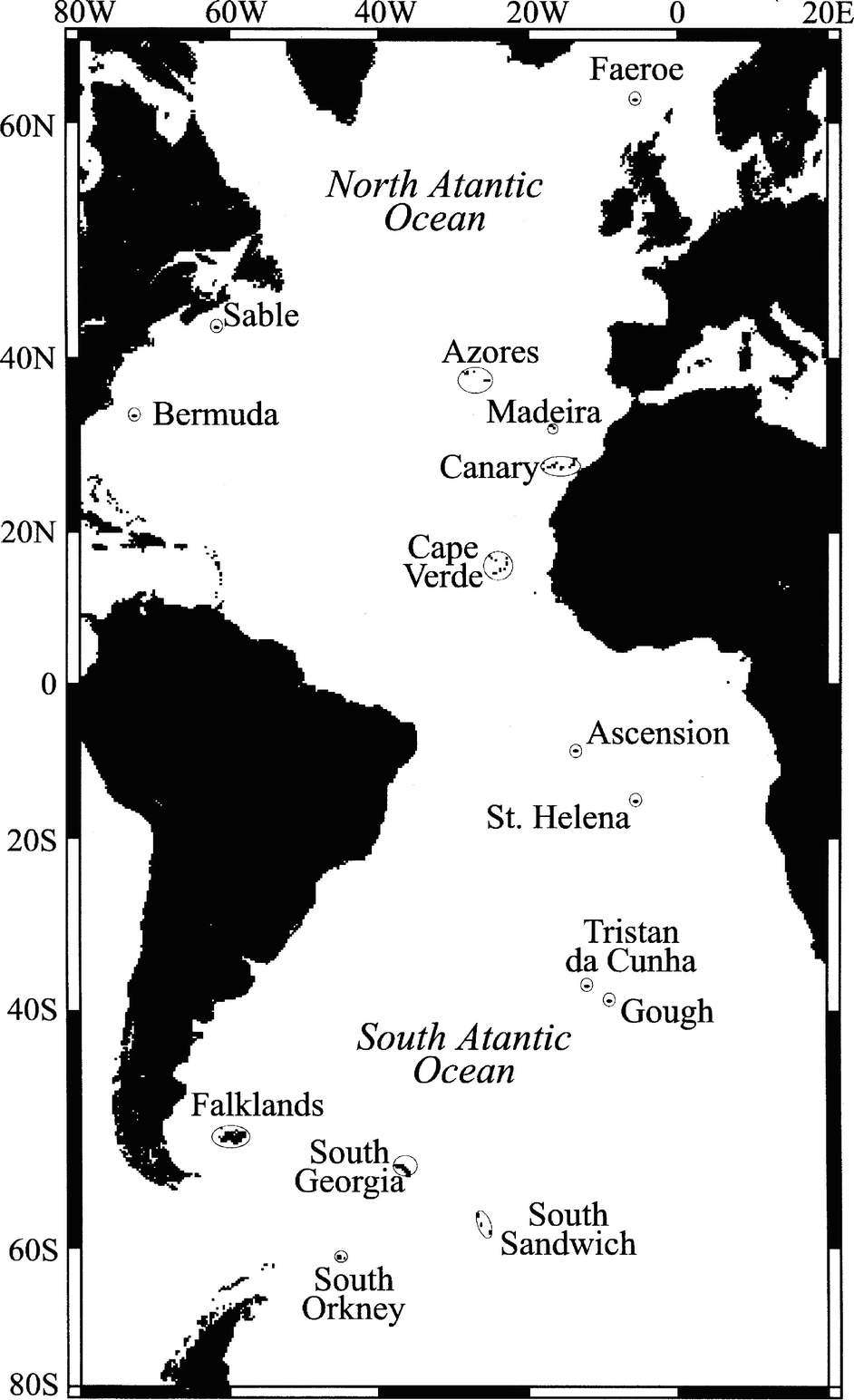 map of atlantic ocean islands Atlantic Ocean Islands Coastal Ecology Springerlink map of atlantic ocean islands
