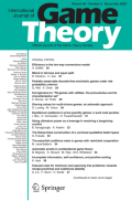Game Theory - Recent articles and discoveries | Springer Nature Link