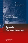 speech dereverberation thesis Book cover